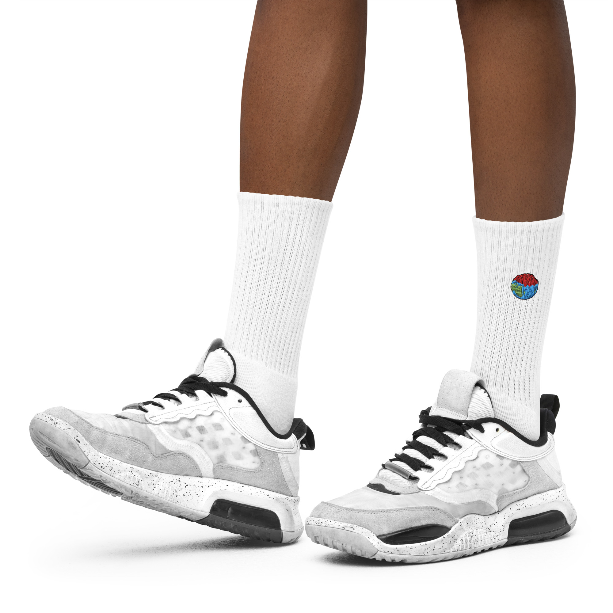 Embroidered Brain Earth Socks - Image 4